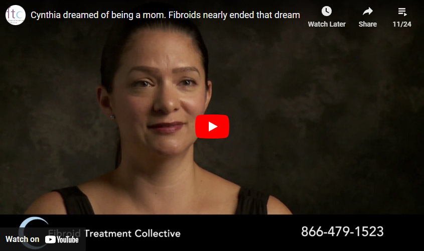 cynthia-youtube-image Cynthia dreamed of being a mom. Fibroids nearly ended that dream