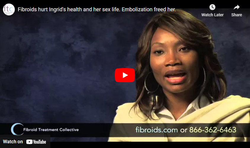 ingrid-youtube-image Fibroids hurt Ingrid's health and her sex life. Embolization freed her